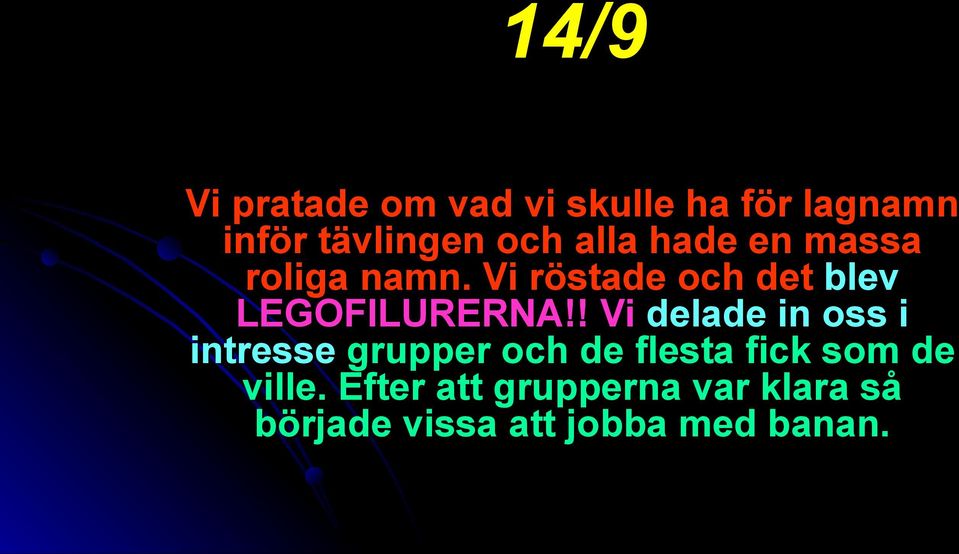 Vi röstade och det blev LEGOFILURERNA!