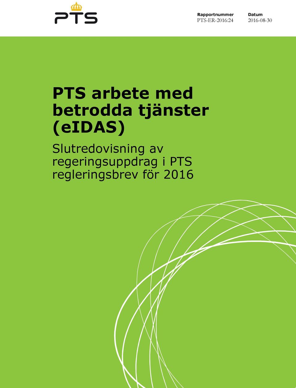 tjänster (eidas) Slutredovisning av