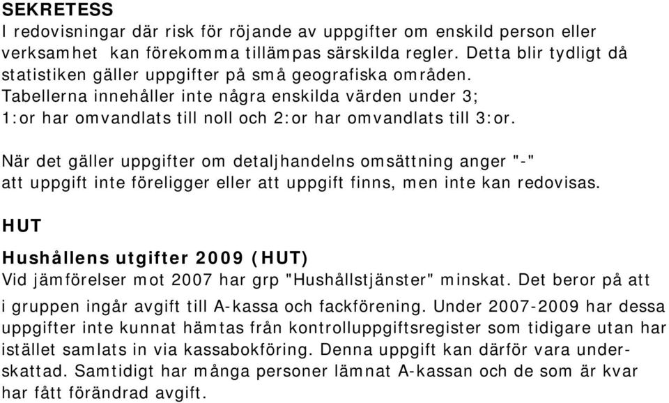 Tabellerna innehåller inte några enskilda värden under 3; 1:or har omvandlats till noll och 2:or har omvandlats till 3:or.