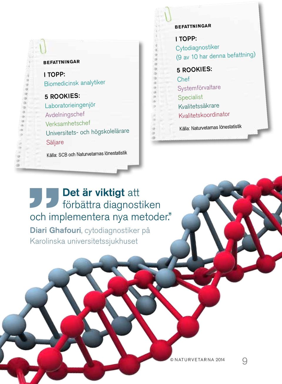 befattning) 5 ROOKIES: Chef Systemförvaltare Specialist Kvalitetssäkrare Kvalitetskoordinator Källa: Naturvetarnas lönestatistik