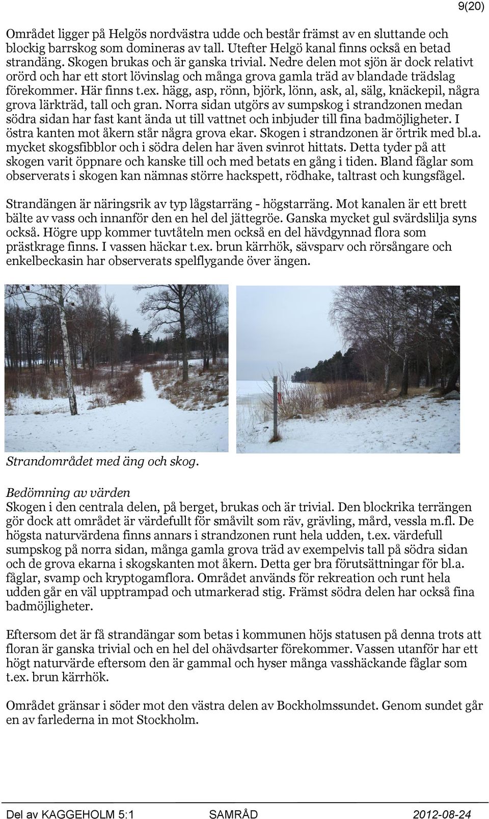 hägg, asp, rönn, björk, lönn, ask, al, sälg, knäckepil, några grova lärkträd, tall och gran.