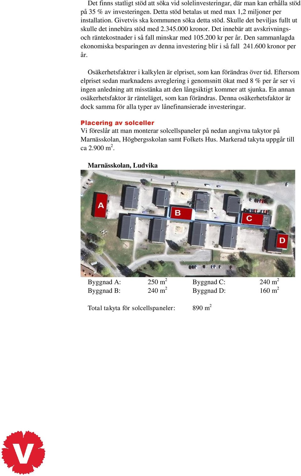 200 kr per år. Den sammanlagda ekonomiska besparingen av denna investering blir i så fall 241.600 kronor per år. Osäkerhetsfaktrer i kalkylen är elpriset, som kan förändras över tid.