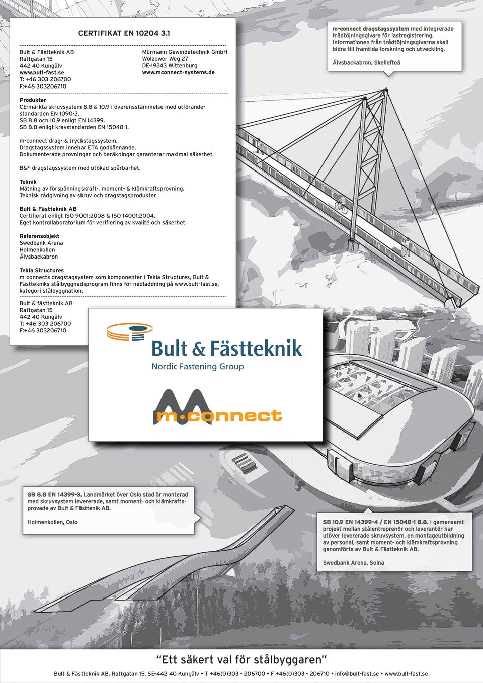 www.bult-fast.se www.mconnect-systems.de ------------------------------------------------------------------------------------------------------ Produkter CE-märkta skruvsystem 8.8 & 10.