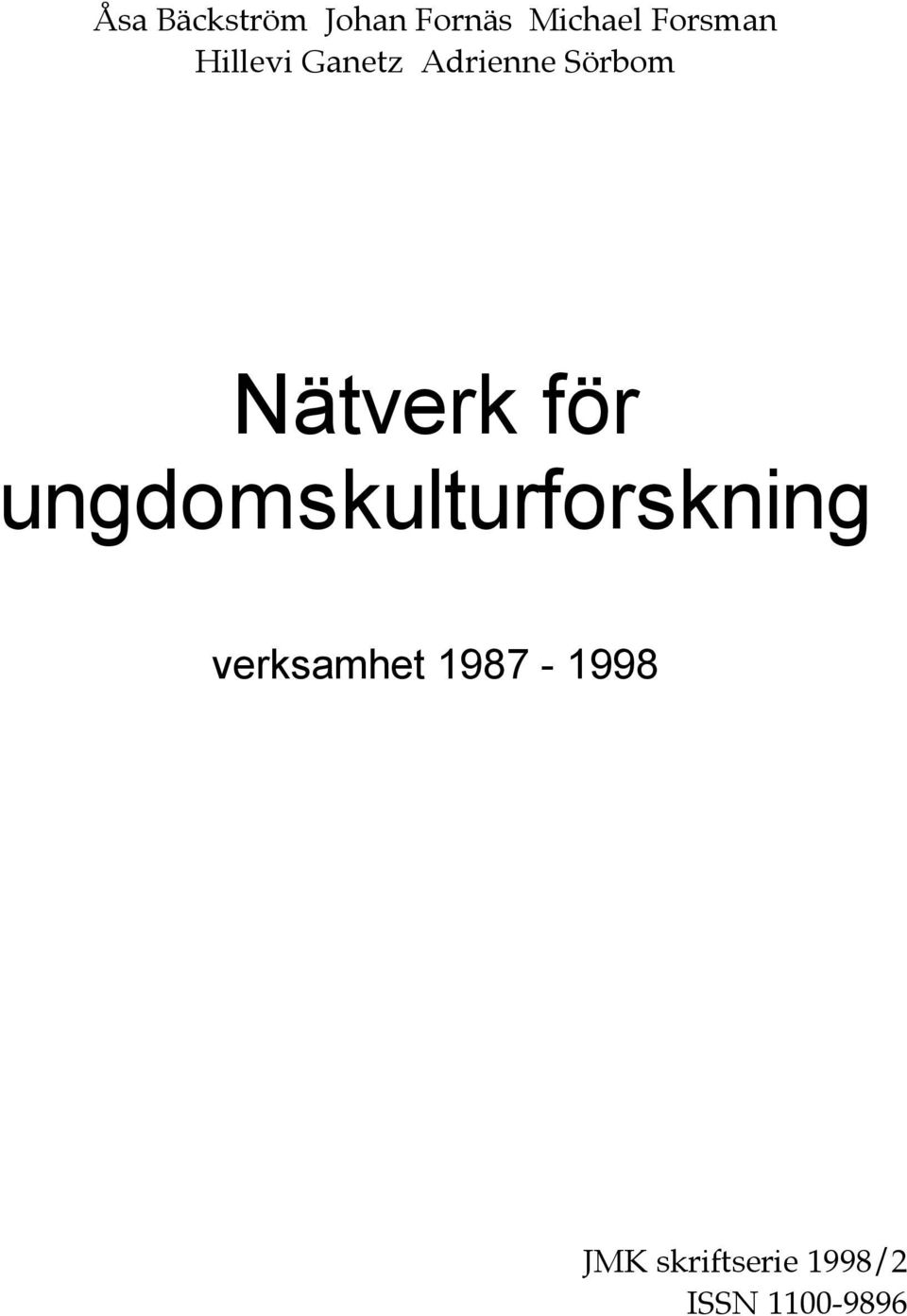 Nätverk för ungdomskulturforskning