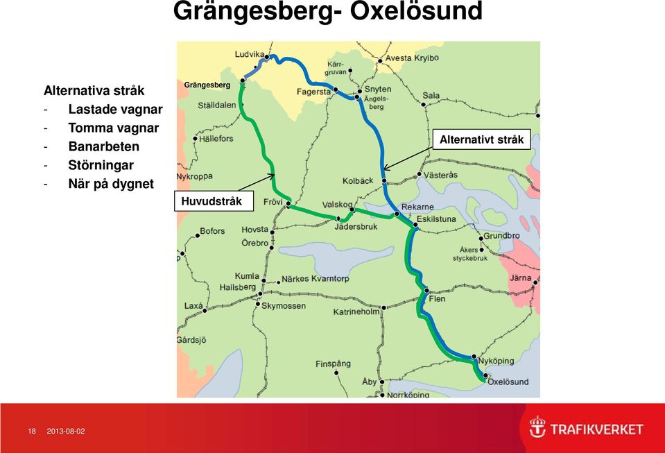 - Störningar - När på dygnet Grängesberg