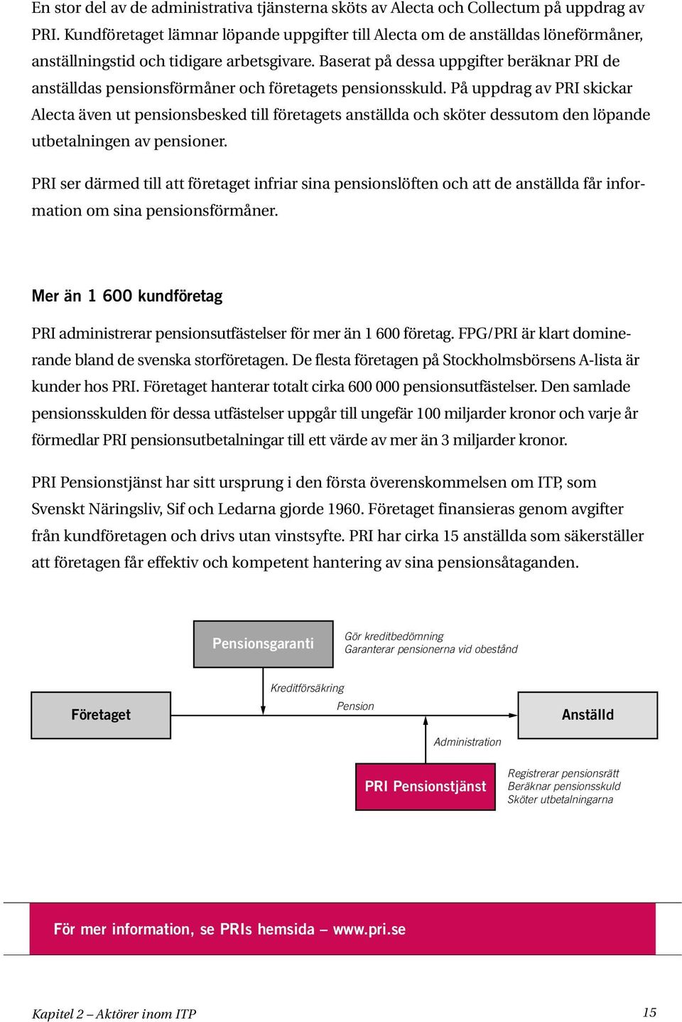 Baserat på dessa uppgifter beräknar PRI de anställdas pensionsförmåner och företagets pensionsskuld.