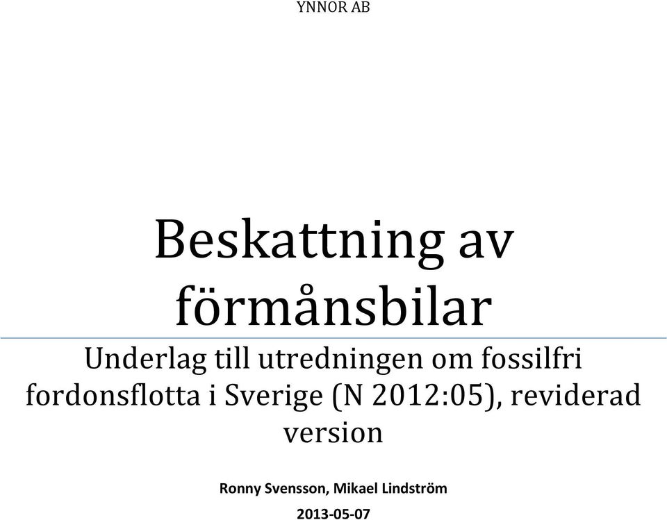 fordonsflotta i Sverige (N 2012:05),