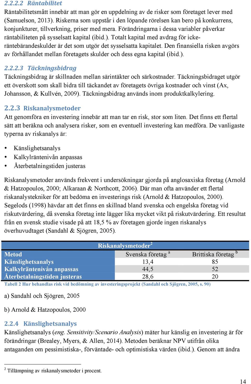 Totalt kapital med avdrag för ickeräntebärandeskulder är det som utgör det sysselsatta kapitalet. Den finansiella risken avgörs av förhållandet mellan företagets skulder och dess egna kapital (ibid.).