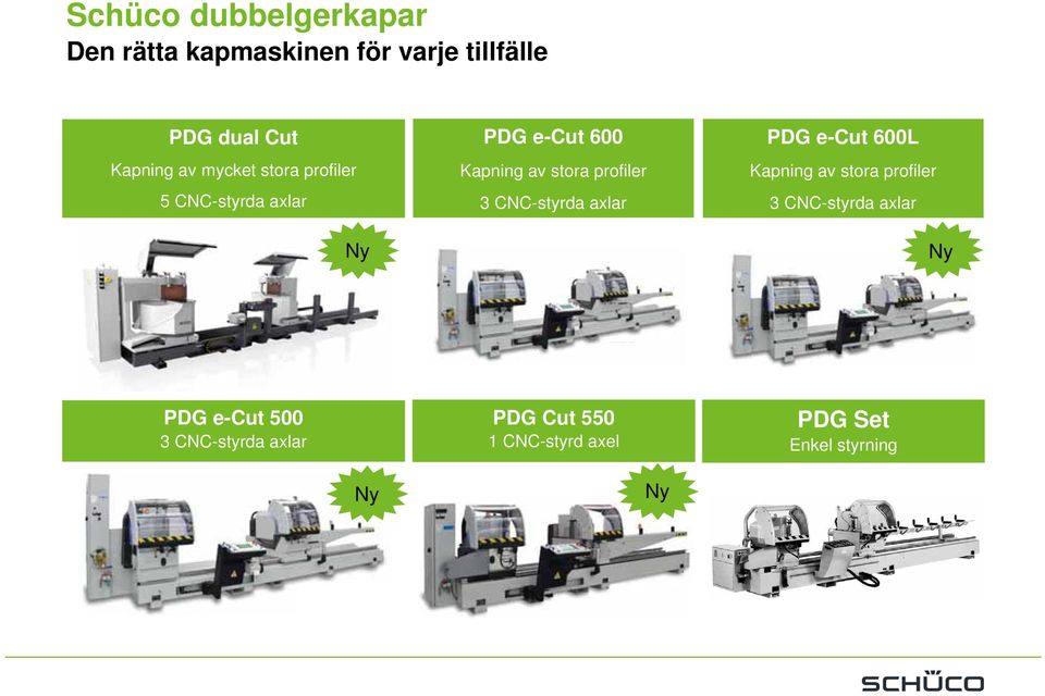 profiler 3 CNC-styrda axlar PDG e-cut 600L Kapning av stora profiler 3 CNC-styrda