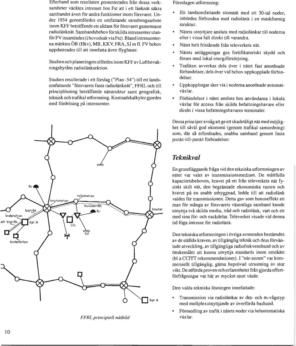 Sambandsbehov för skilda intressenter utanför FY insamlades (i huvudsak via Fst). Bland intressenterna märktes ÖB (Hkv), MB, KKY, FRA, SJ m fl. FY behov uppdaterades till att innefatta även flygbaser.