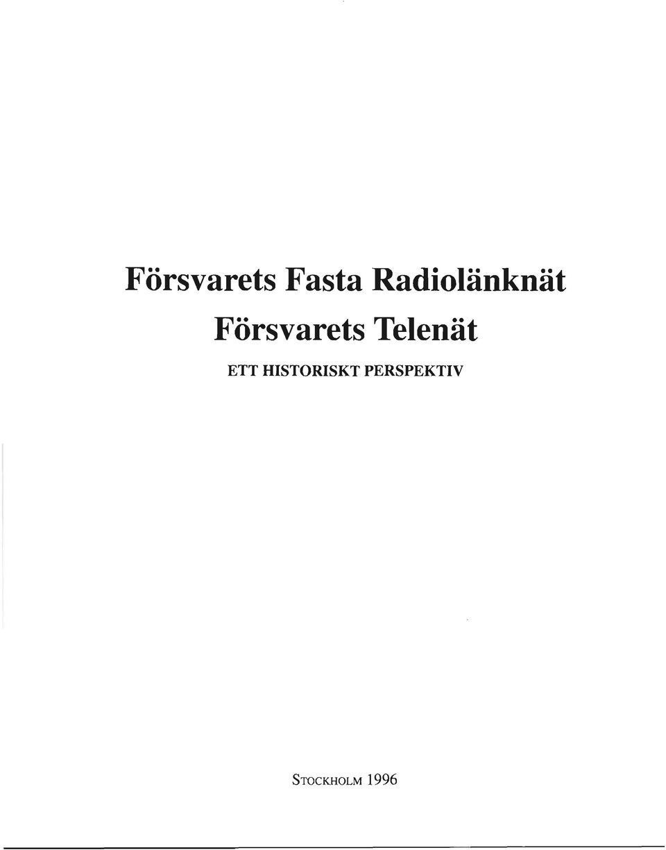 Försvarets Telenät ETT