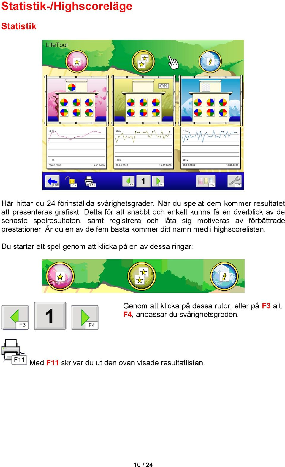 Detta för att snabbt och enkelt kunna få en överblick av de senaste spelresultaten, samt registrera och låta sig motiveras av förbättrade