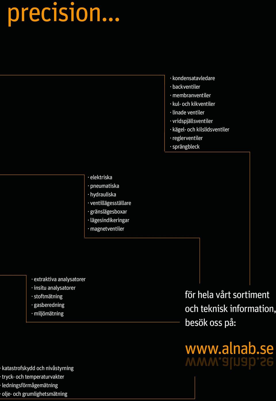 reglerventiler sprängbleck elektriska pneumatiska hydrauliska ventillägesställare gränslägesboxar lägesindikeringar magnetventiler