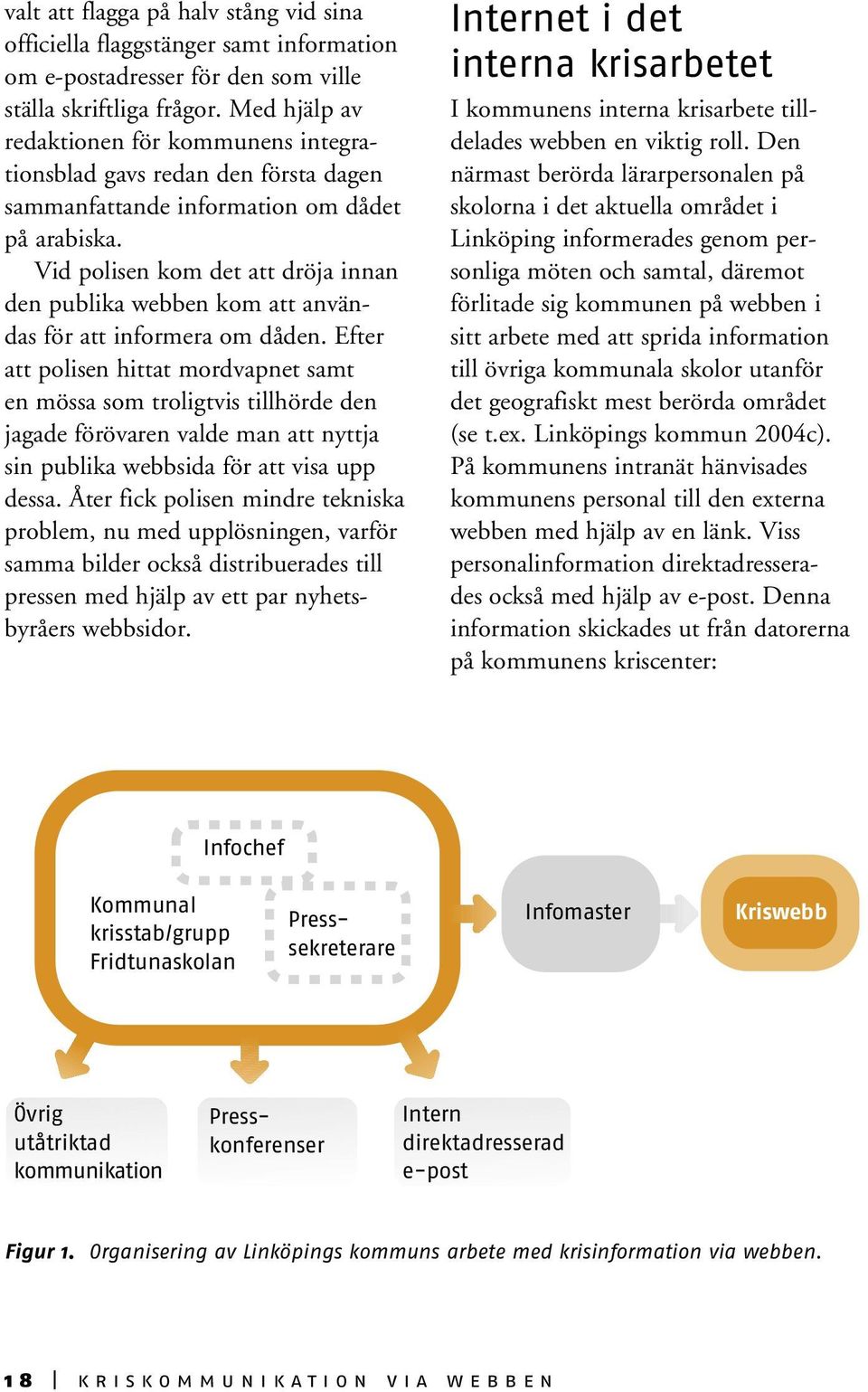 Vid polisen kom det att dröja innan den publika webben kom att användas för att informera om dåden.