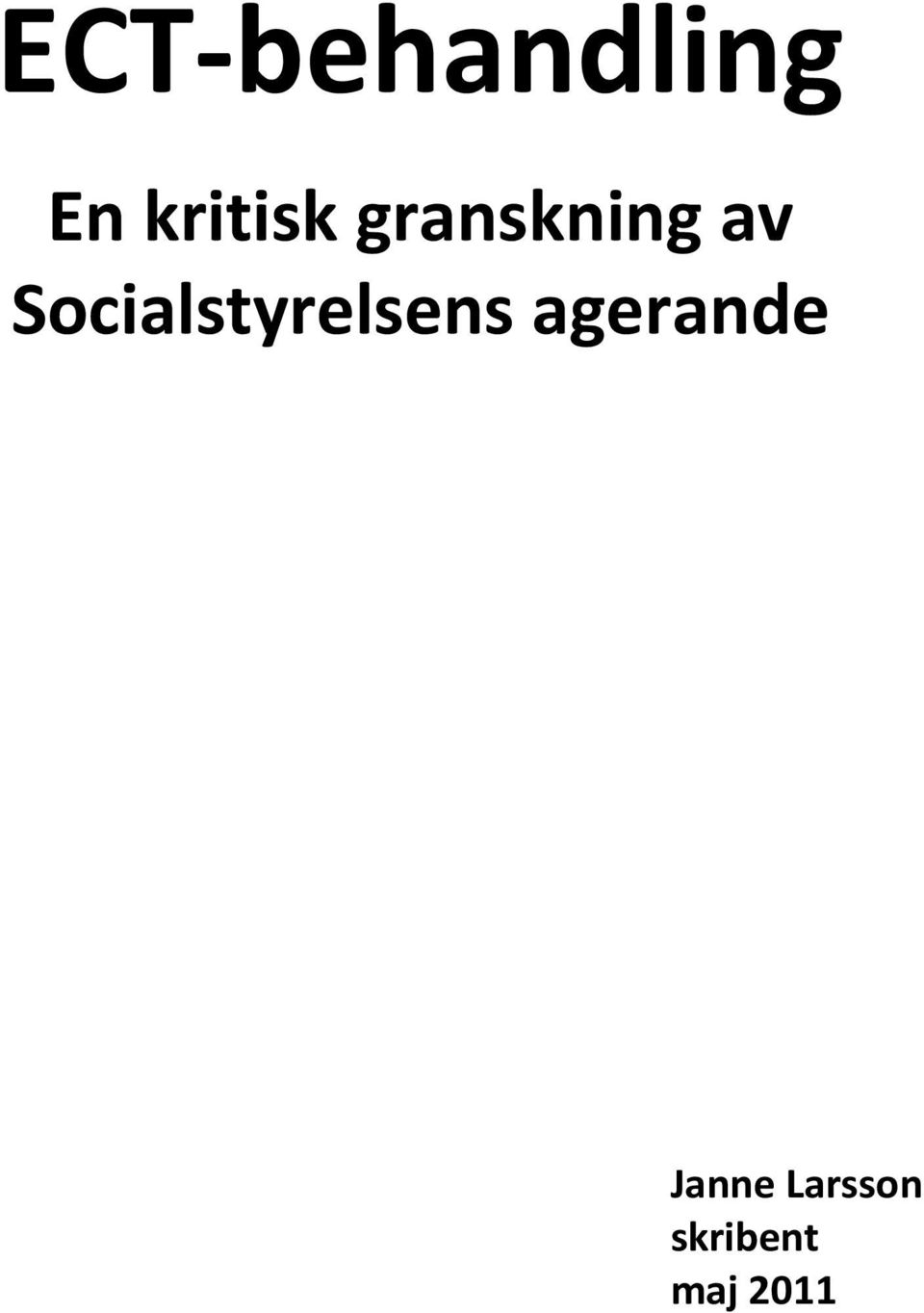 Socialstyrelsens