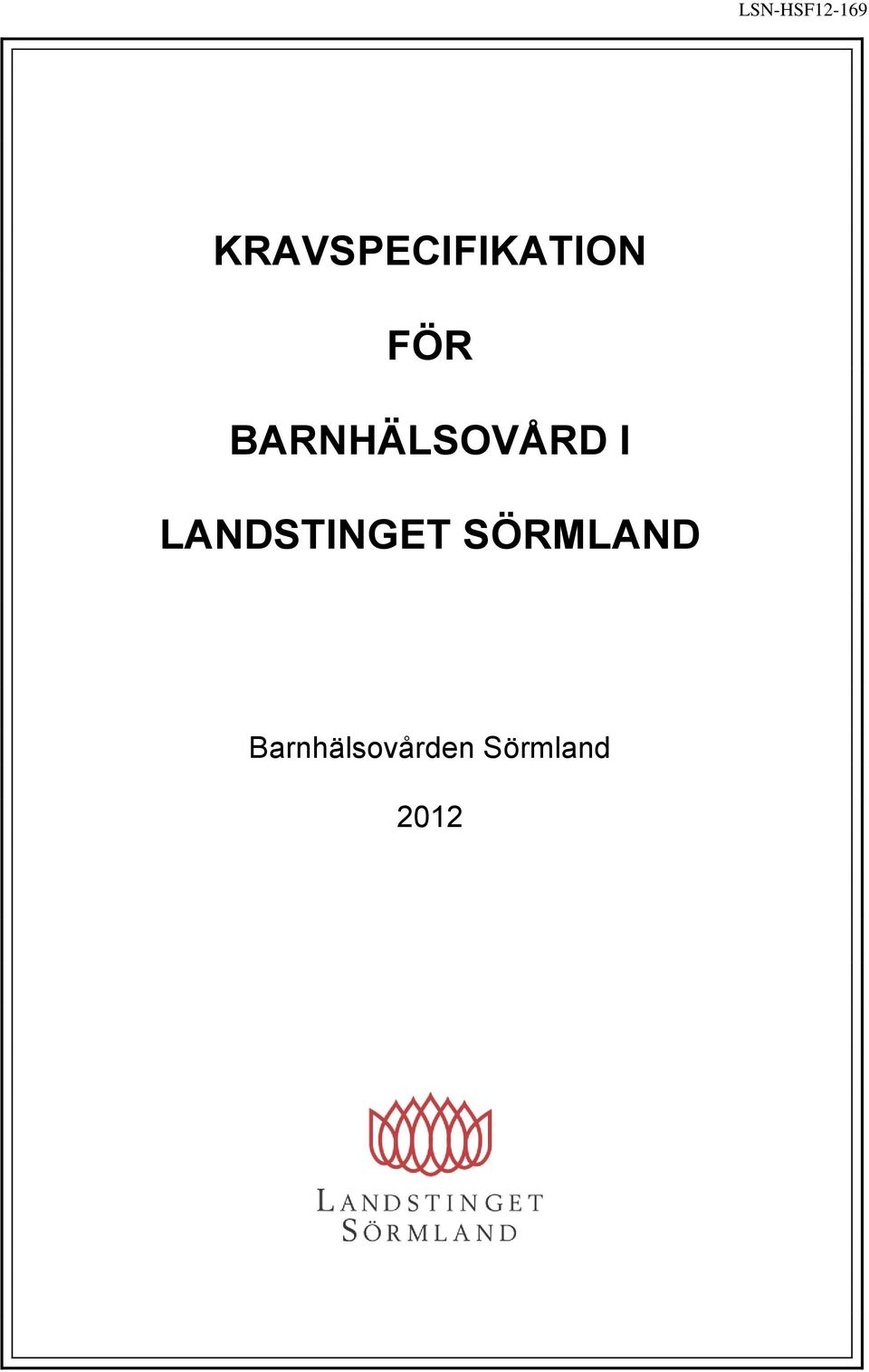 BARNHÄLSOVÅRD I