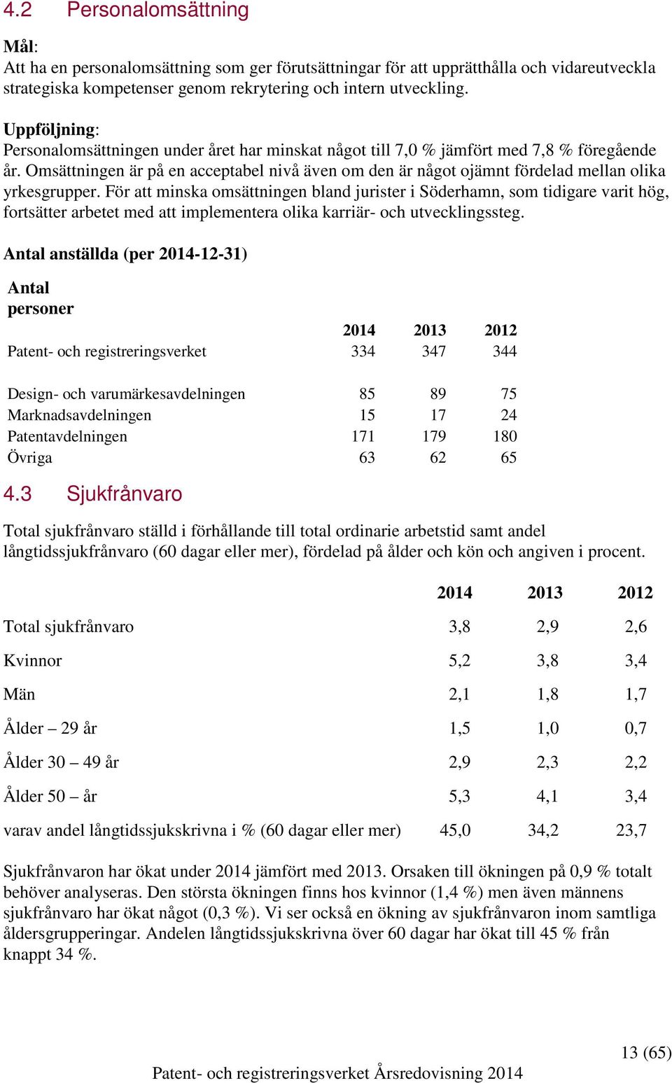 Omsättningen är på en acceptabel nivå även om den är något ojämnt fördelad mellan olika yrkesgrupper.