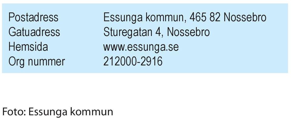 Nossebro Hemsida www.essunga.