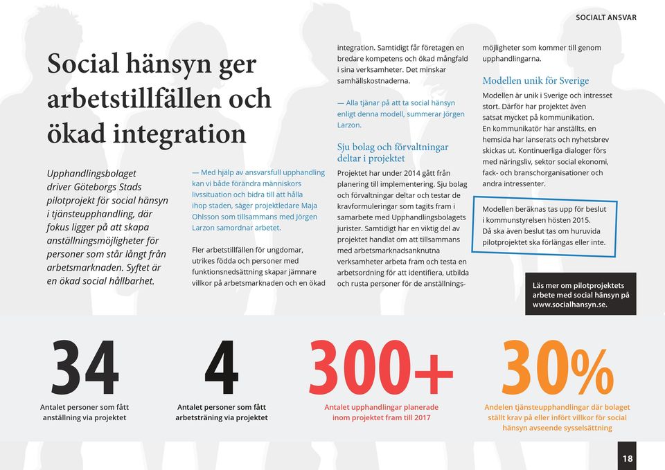 Med hjälp av ansvarsfull upphandling kan vi både förändra människors livssituation och bidra till att hålla ihop staden, säger projektledare Maja Ohlsson som tillsammans med Jörgen Larzon samordnar