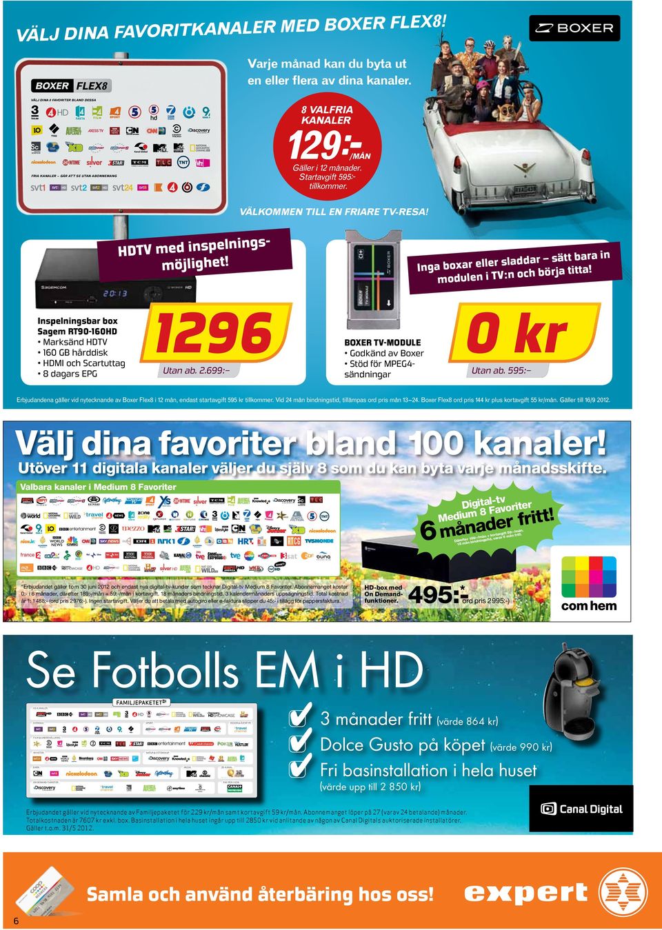 Inspelningsbar box Sagem RT90-160HD Marksa nd HDTV 160 GB ha rddisk HDMI och Scartuttag 8 dagars EPG ara in sladdar sätt b Inga boxar eller och börja titta!