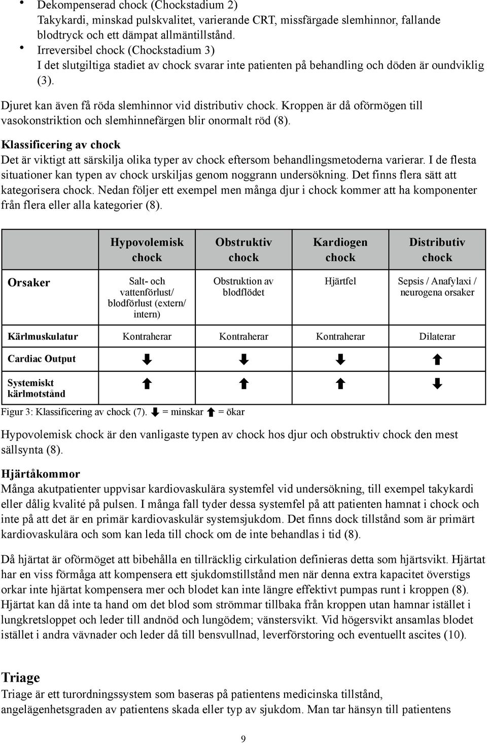 Kroppen är då oförmögen till vasokonstriktion och slemhinnefärgen blir onormalt röd (8).