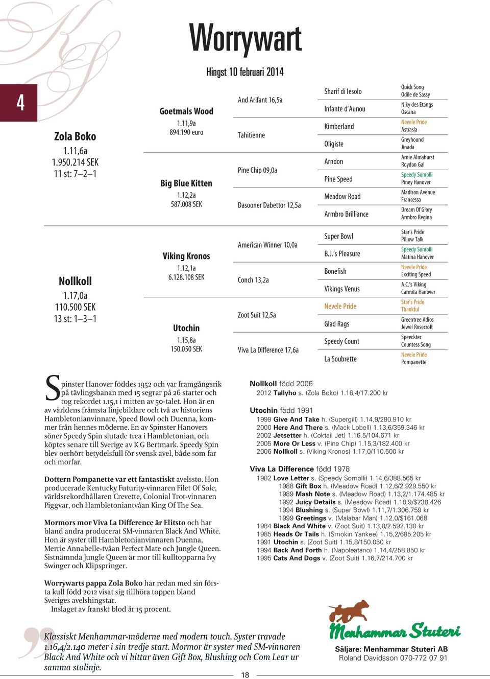 Sassy Niky des Etangs Oscana Astrasia Greyhound Jinada Arnie Almahurst Roydon Gal Piney Hanover Madison Avenue Francessa Dream Of Glory Armbro Regina Nollkoll 1.17,0a 110.