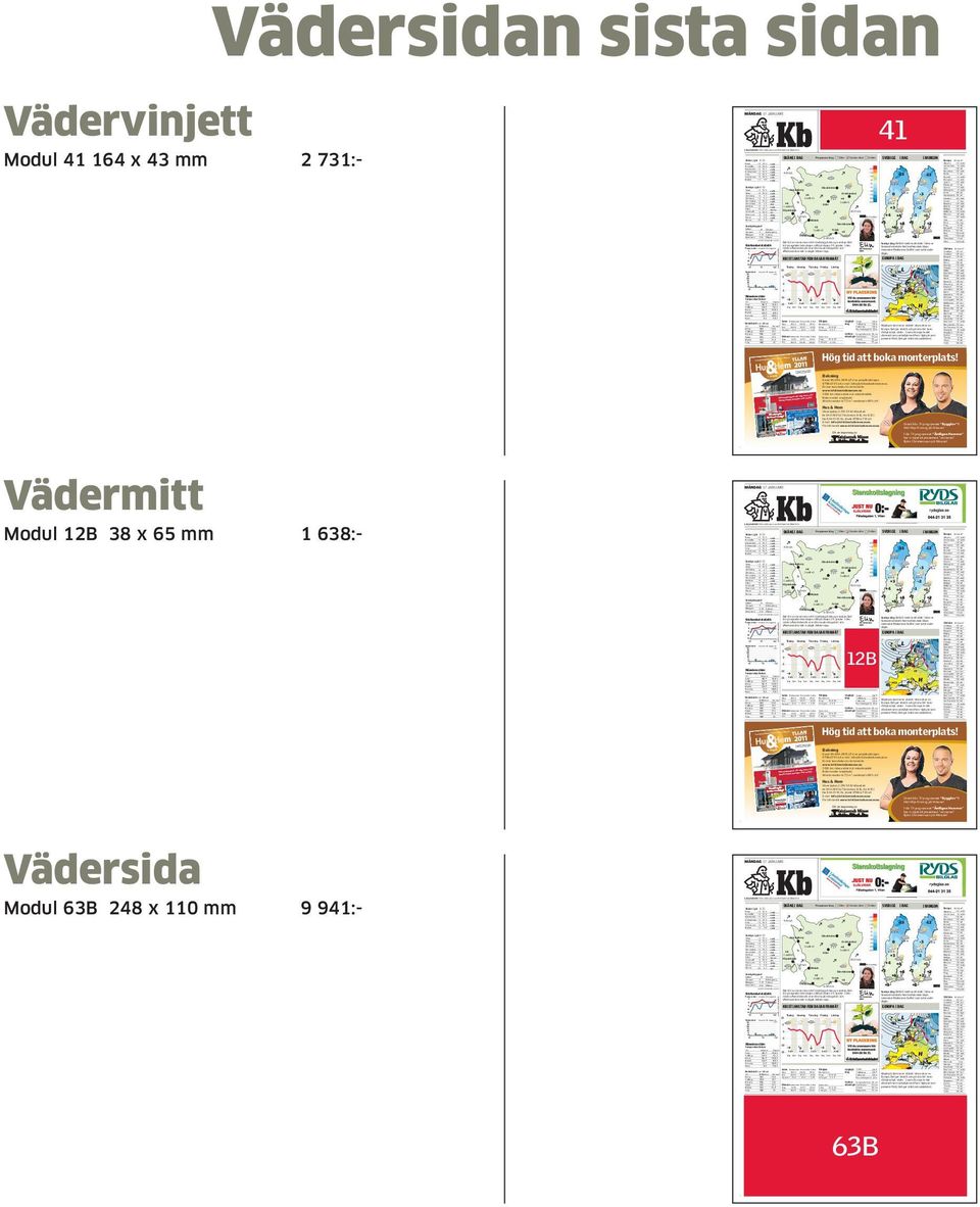 m/s -1-12 + Sverige i går kl 13 Växjö SV 3 Visby SV 6 Jönköping S 7 Göteborg S 4 Norrköping SV 3 Stockholm V Karlstad S Falun SV 4 Sundsvall -1 SO 2 Östersund S 6 Umeå -3 S 8 Kiruna -13 S 7-1 1