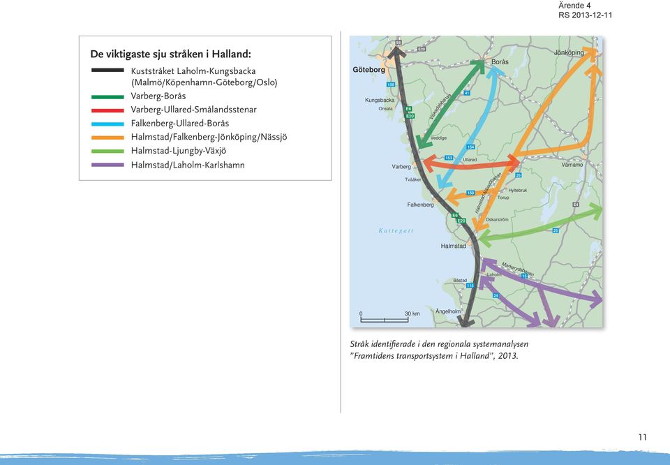 Kungsbacka Onsala E20 E6 E20 Viskadalsbanan Veddige 153 Ullared Varberg Tvååker 150 Falkenberg E6 E20 K a t t e g a t t Halmstad 41 154 Borås Halmstad-Nässjöbanan Torup