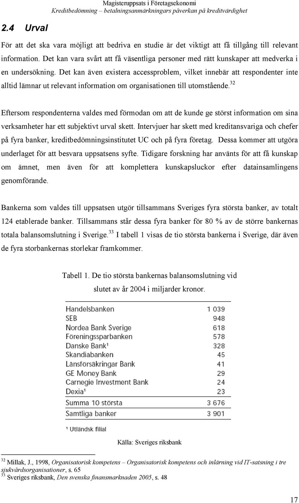 Det kan även existera accessproblem, vilket innebär att respondenter inte alltid lämnar ut relevant information om organisationen till utomstående.