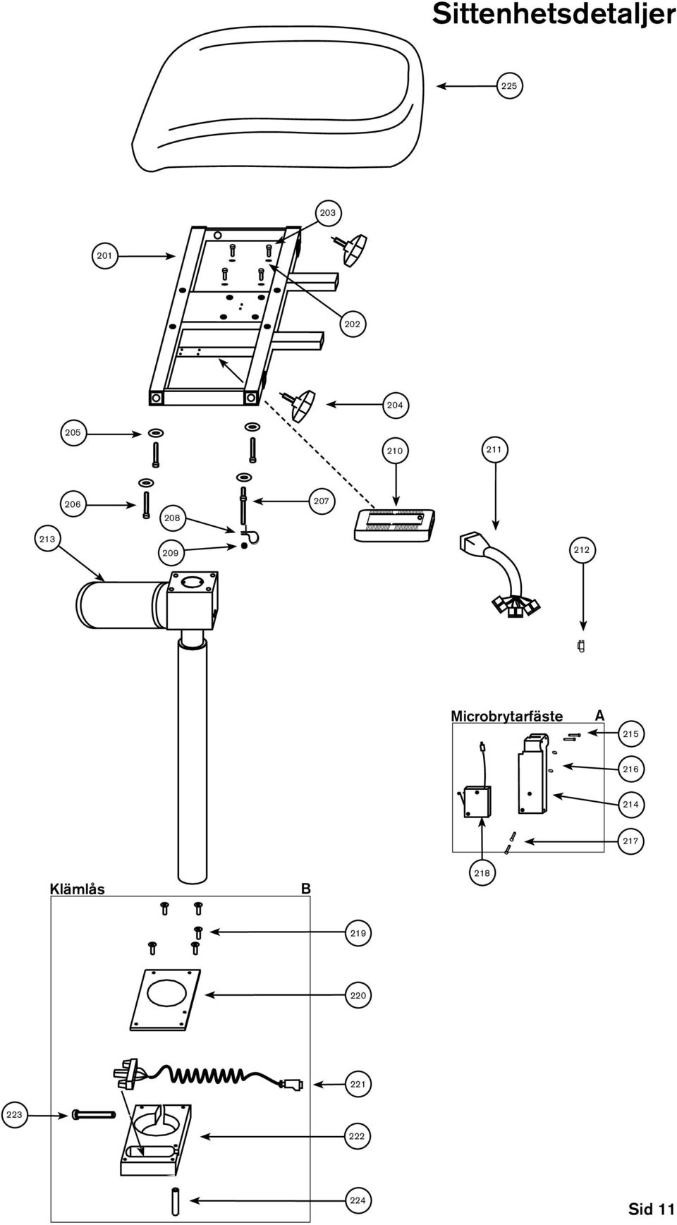 Microbrytarfäste A 215 216 214 217