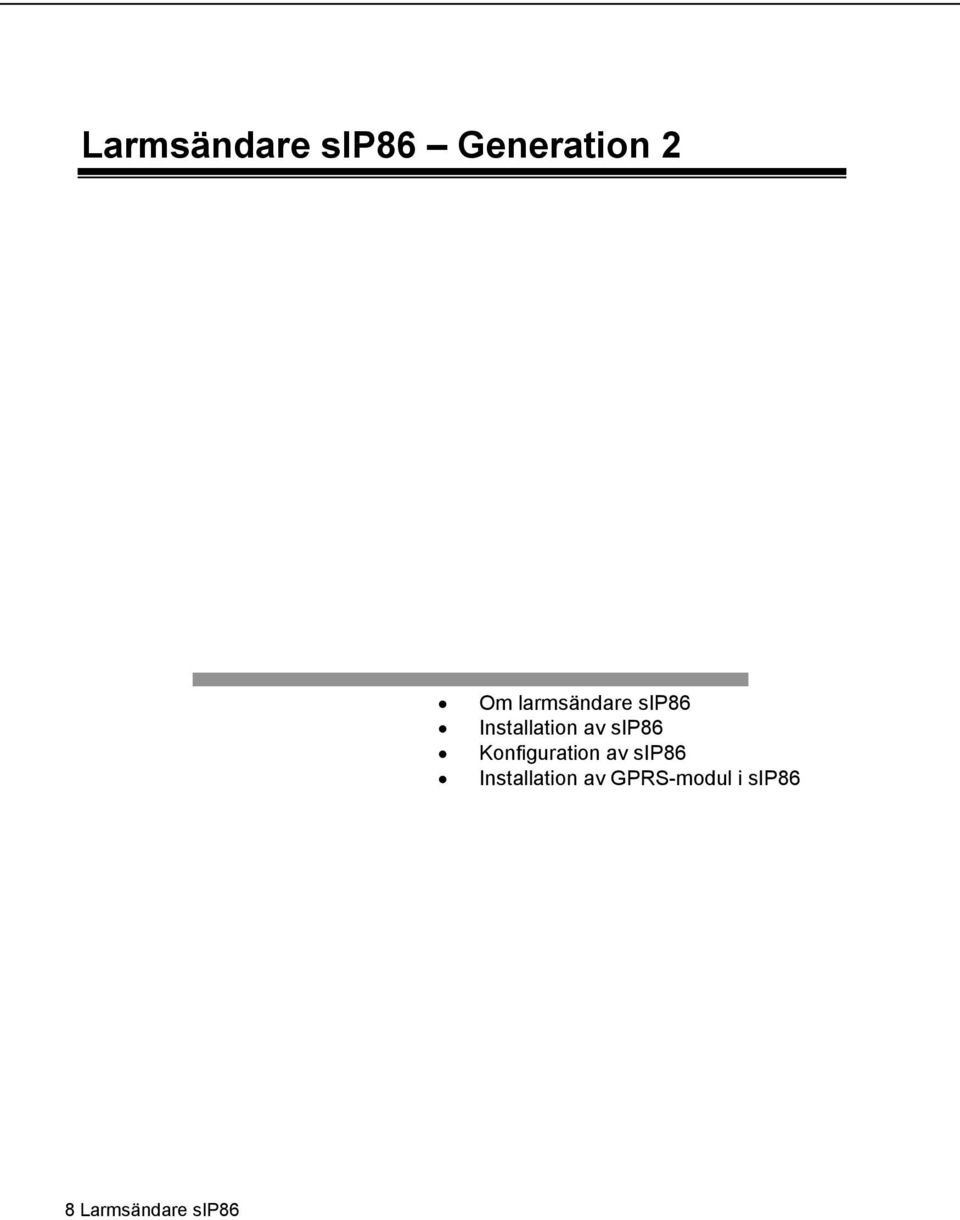 sip86 Konfiguration av sip86