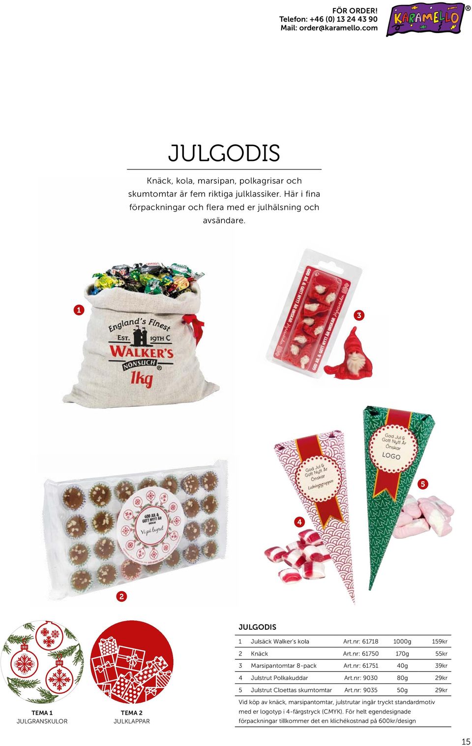 nr: 61750 170g 55kr 3 Marsipantomtar 8-pack Art.nr: 61751 40g 39kr 4 Julstrut Polkakuddar Art.nr: 9030 80g 29kr 5 Julstrut Cloettas skumtomtar Art.