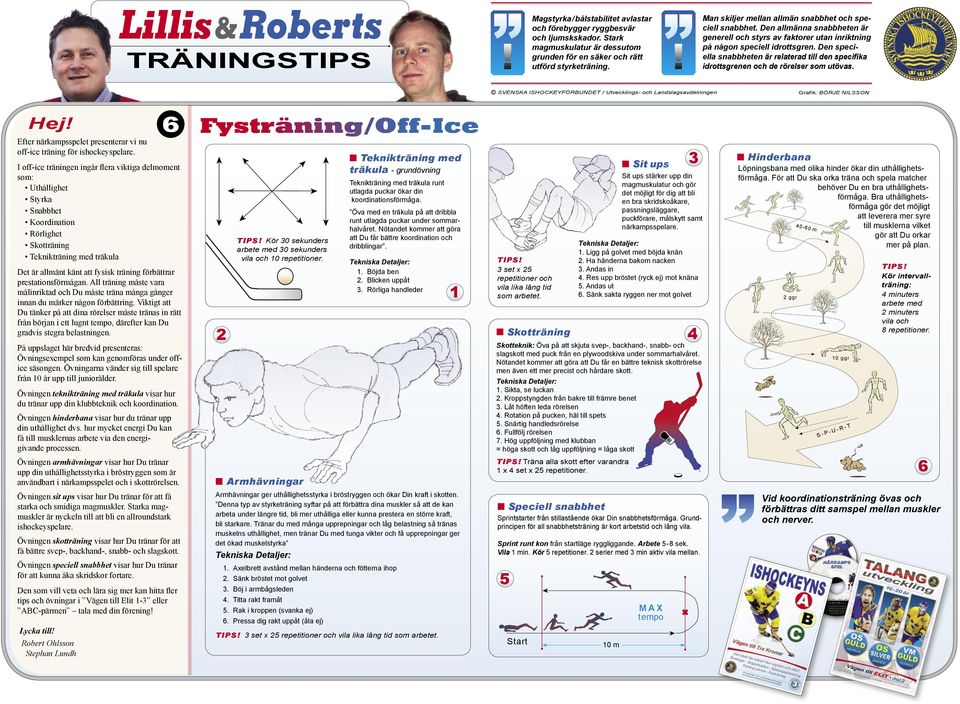 Den speciella snabbheten är relaterad till den specifika och de rörelser som utövas. Efter närkampsspelet presenterar vi nu off-ice träning för ishockeyspelare.