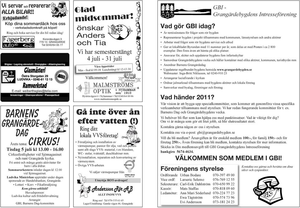 19 10 100 års jubileum! 20 10 Vad gör GBI idag?