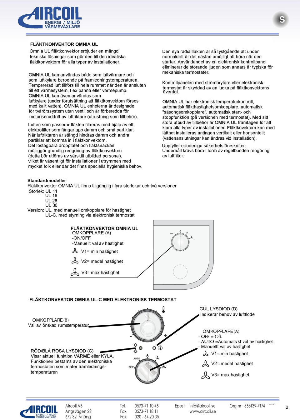 Tempererad luft tillförs till hela rummet när den är ansluten till ett värmesystem, t ex panna eller värmepump.