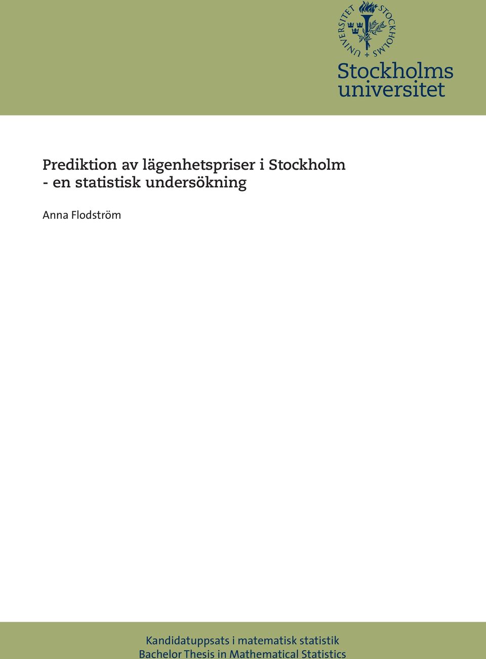 Flodström Kandidatuppsats i matematisk