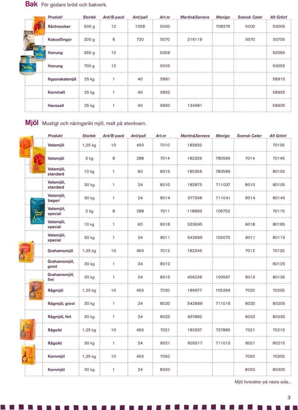 kg 1 40 5892 58925 Havssalt 25 kg 1 40 5890 134981 58905 Mjöl Mustigt och näringsrikt mjöl, malt på stenkvarn.