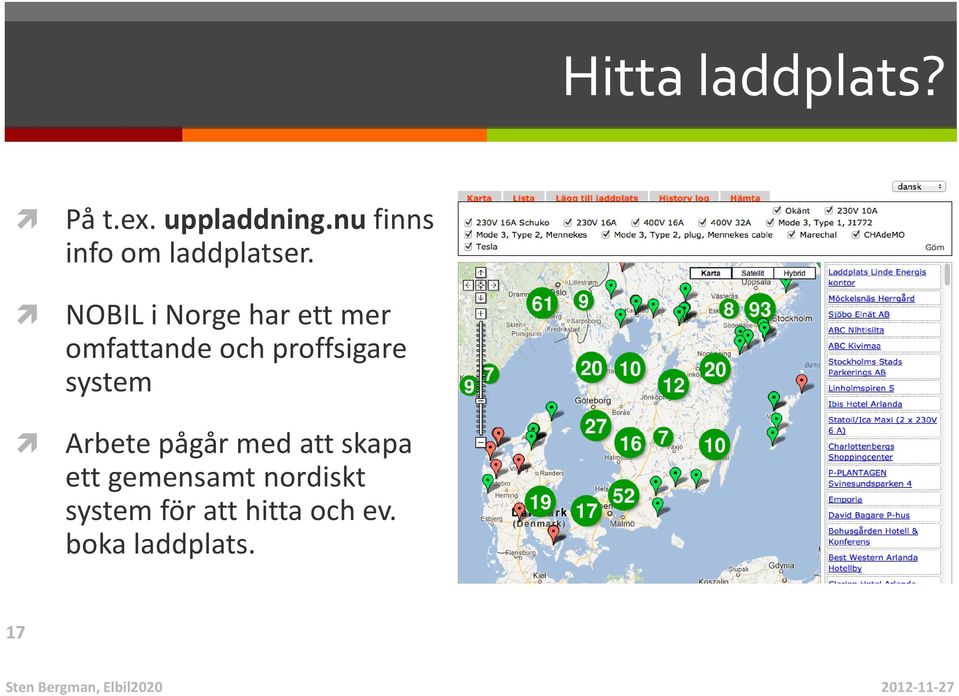 NOBIL i Norge har ett mer omfattande och proffsigare