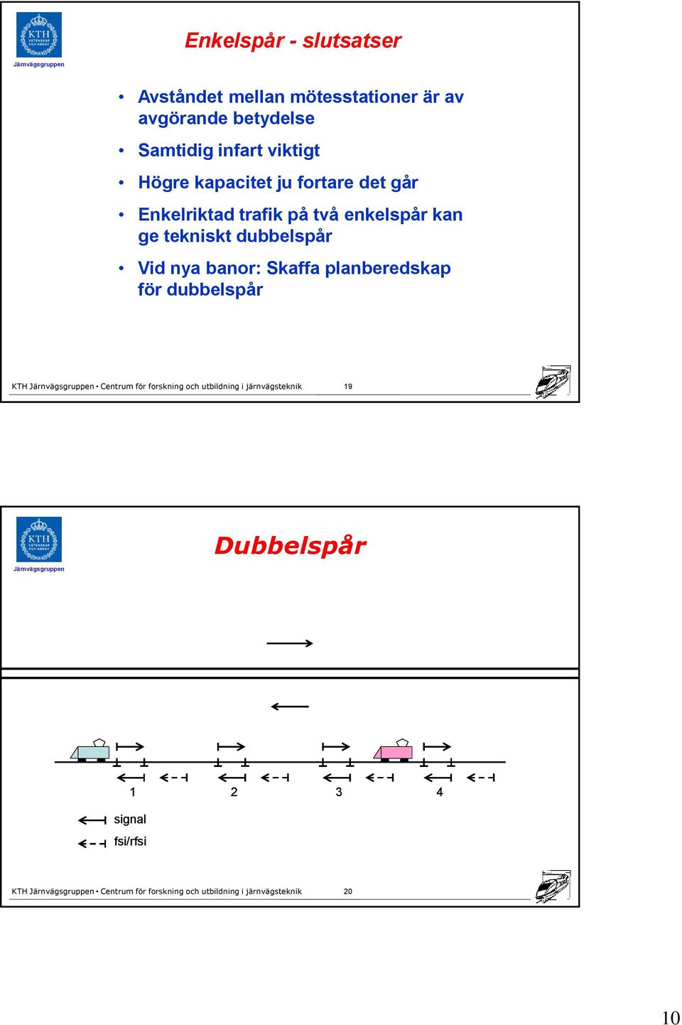 Enkelriktad trafik på två enkelspår kan ge tekniskt dubbelspår Vid nya