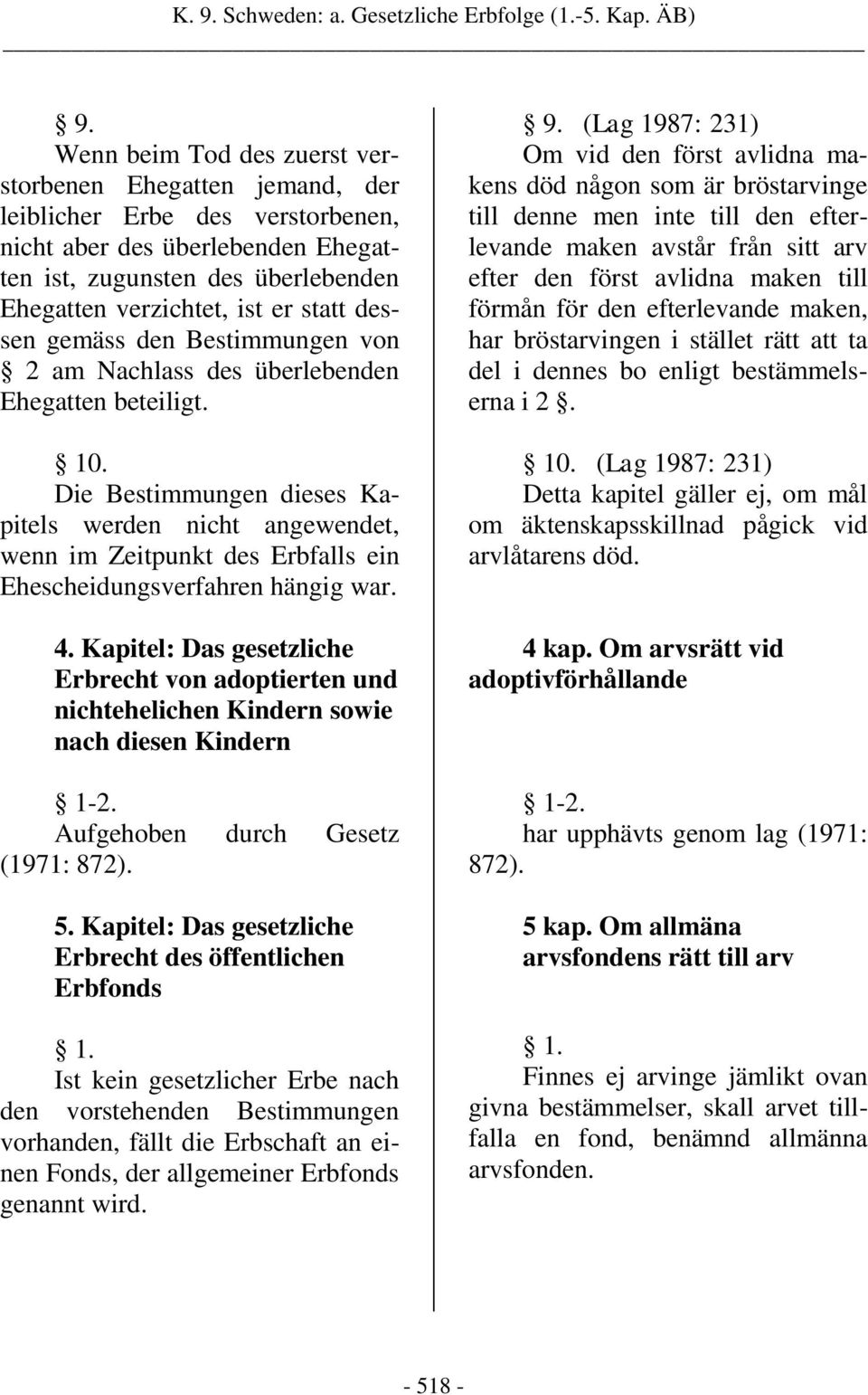 Die Bestimmungen dieses Kapitels werden nicht angewendet, wenn im Zeitpunkt des Erbfalls ein Ehescheidungsverfahren hängig war. 4.