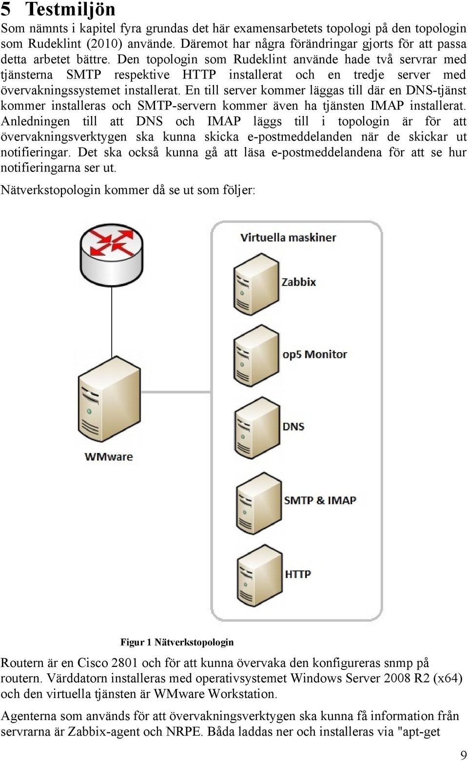 En till server kommer läggas till där en DNS-tjänst kommer installeras och SMTP-servern kommer även ha tjänsten IMAP installerat.