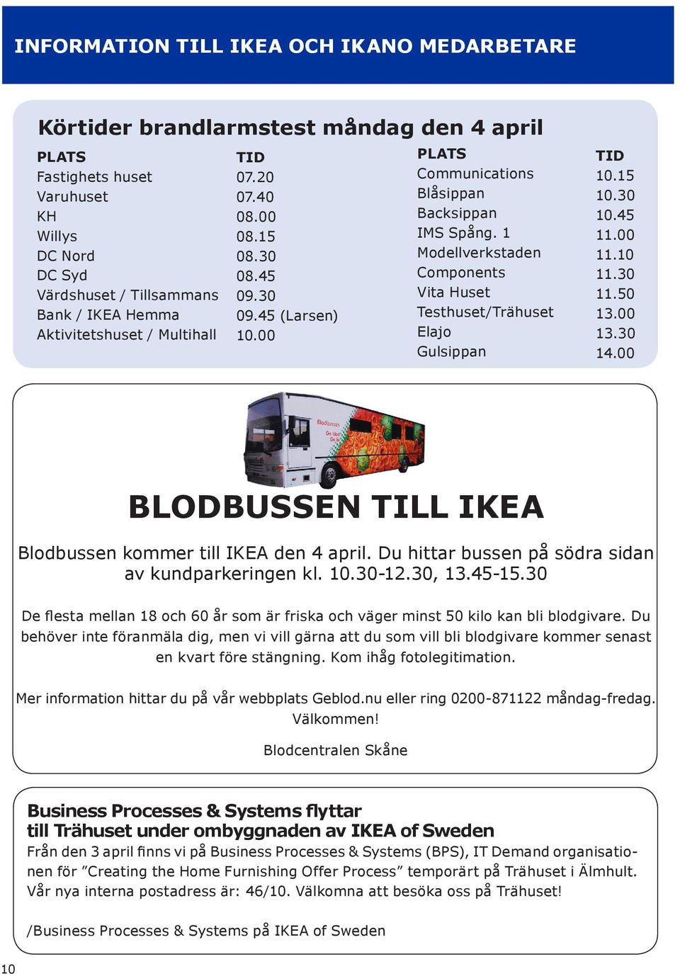 1 Modellverkstaden Components Vita Huset Testhuset/Trähuset Elajo Gulsippan TID 10.15 10.30 10.45 11.00 11.10 11.30 11.50 13.00 13.30 14.