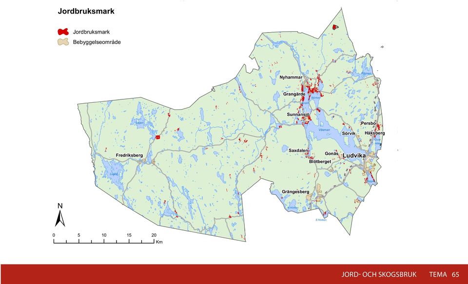 Hillen Fredriksberg Saxdalen Blötberget Gonäs Ludvika Lisjön Haggen ±