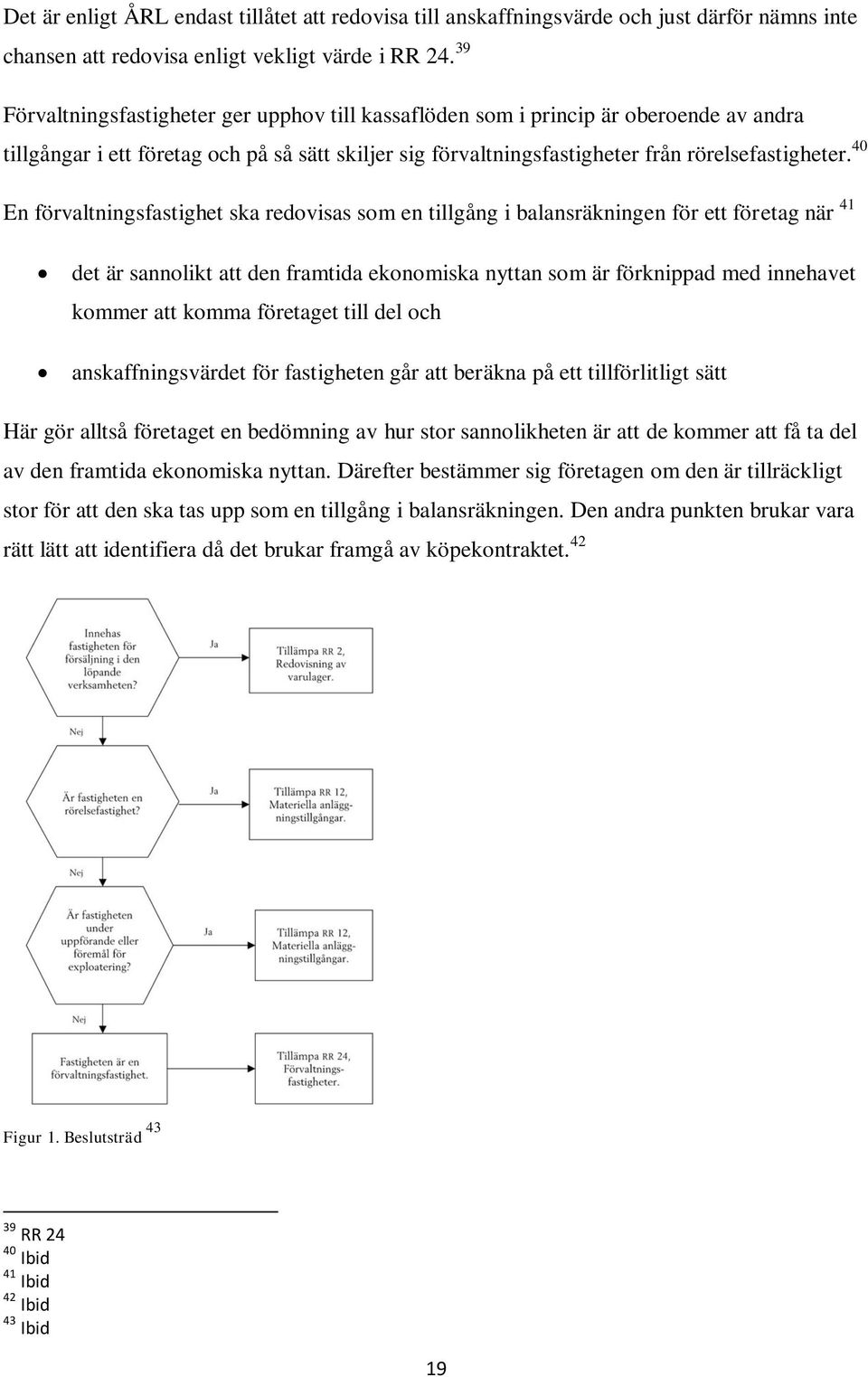 40 En förvaltningsfastighet ska redovisas som en tillgång i balansräkningen för ett företag när 41 det är sannolikt att den framtida ekonomiska nyttan som är förknippad med innehavet kommer att komma