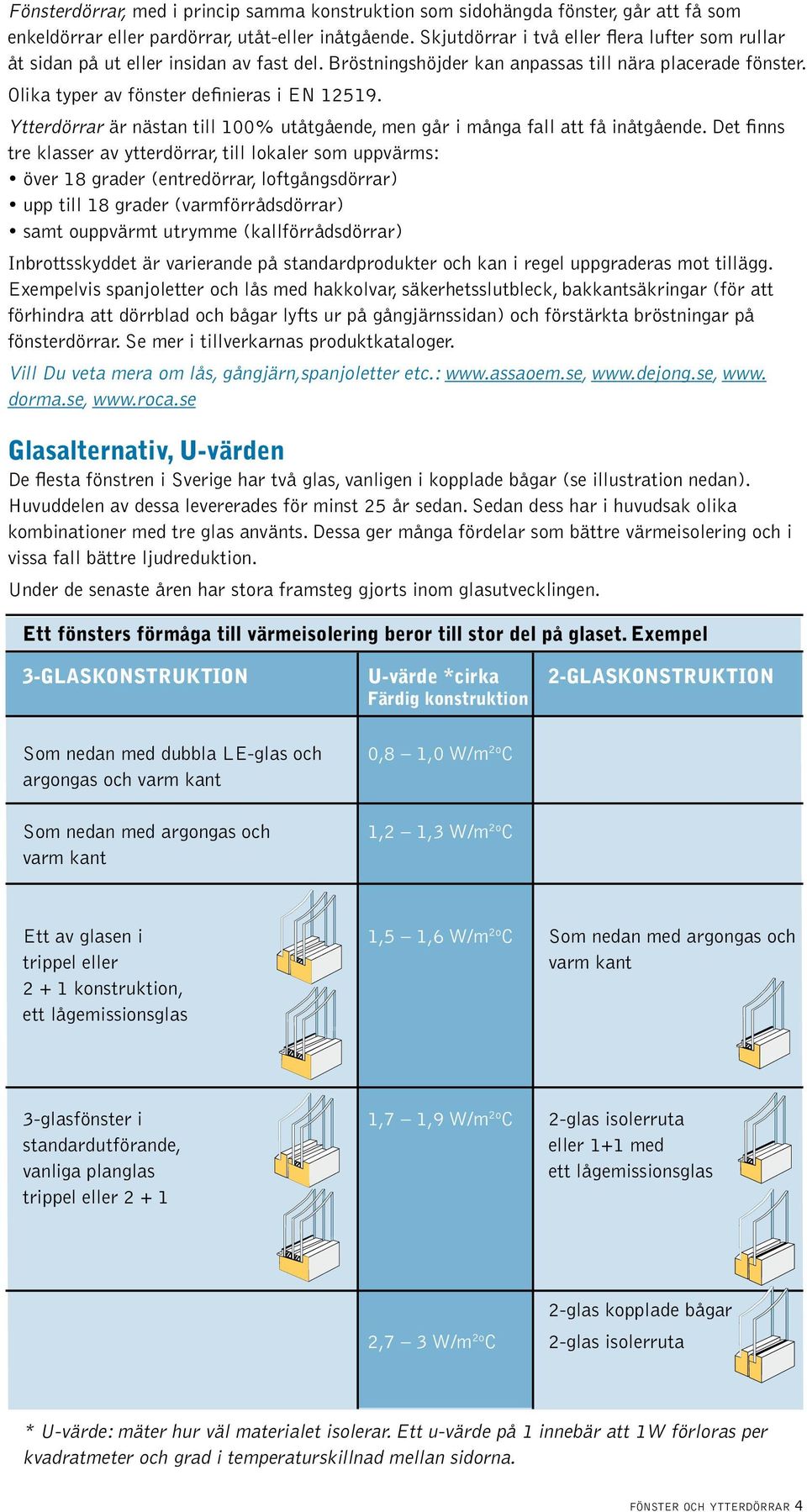 Ytterdörrar är nästan till 100% utåtgående, men går i många fall att få inåtgående.