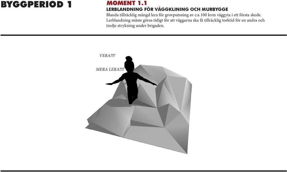 för grovputsning av c:a 100 kvm väggyta i ett första skede.