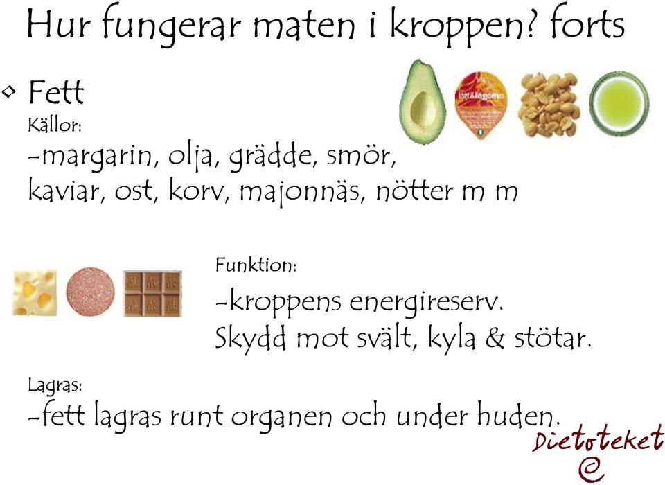 ost, korv, majonnäs, nötter m m Lagras: Funktion: