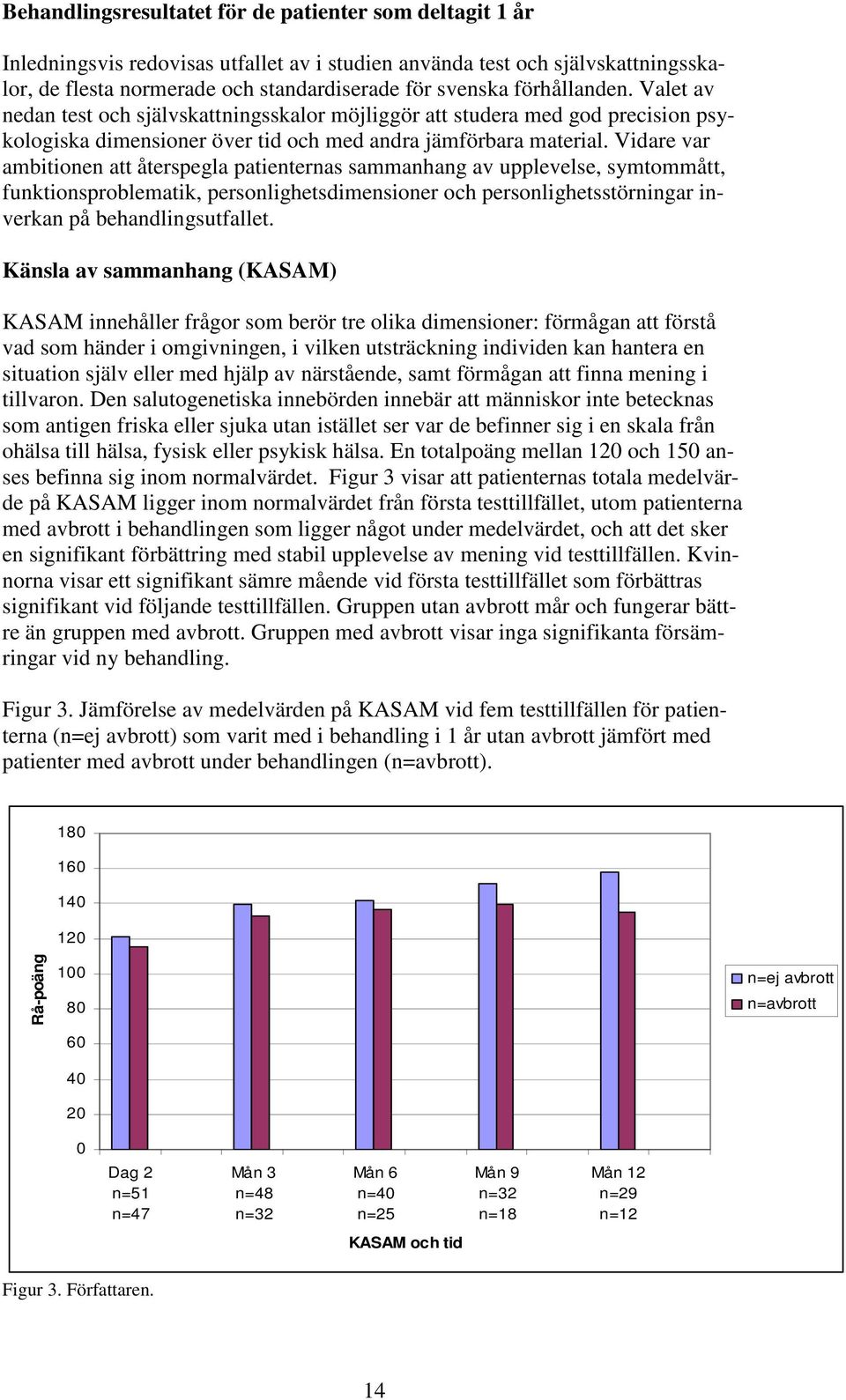 Vidare var ambitionen att återspegla patienternas sammanhang av upplevelse, symtommått, funktionsproblematik, personlighetsdimensioner och personlighetsstörningar inverkan på behandlingsutfallet.