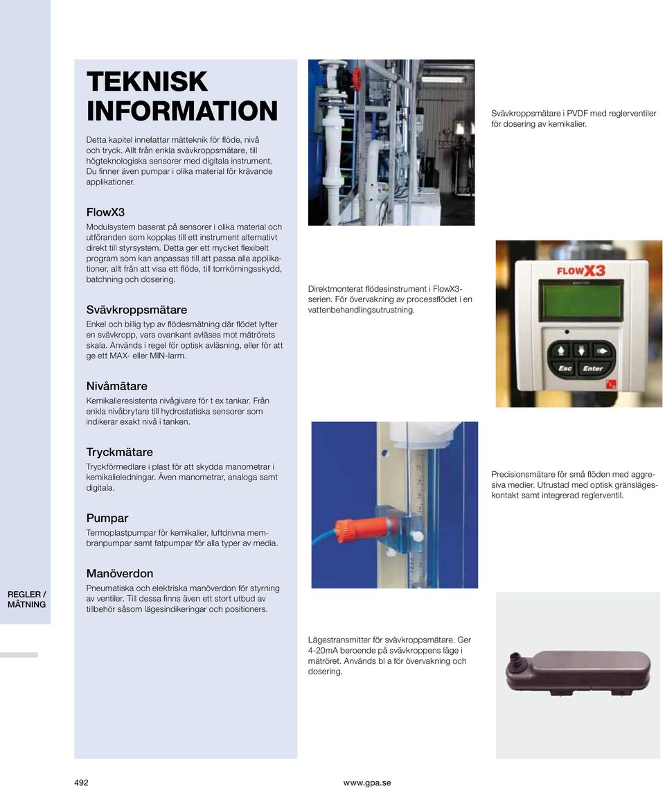 FlowX3 Modulsystem baserat på sensorer i olika material och utföranden som kopplas till ett instrument alternativt direkt till styrsystem.