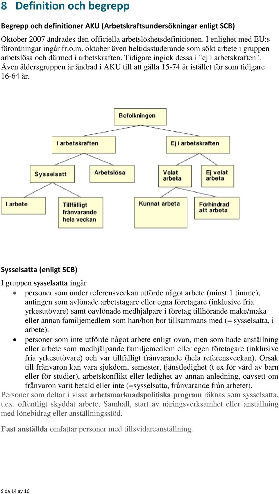 Även åldersgruppen är ändrad i AKU till att gälla 15-74 år istället för som tidigare 16-64 år.